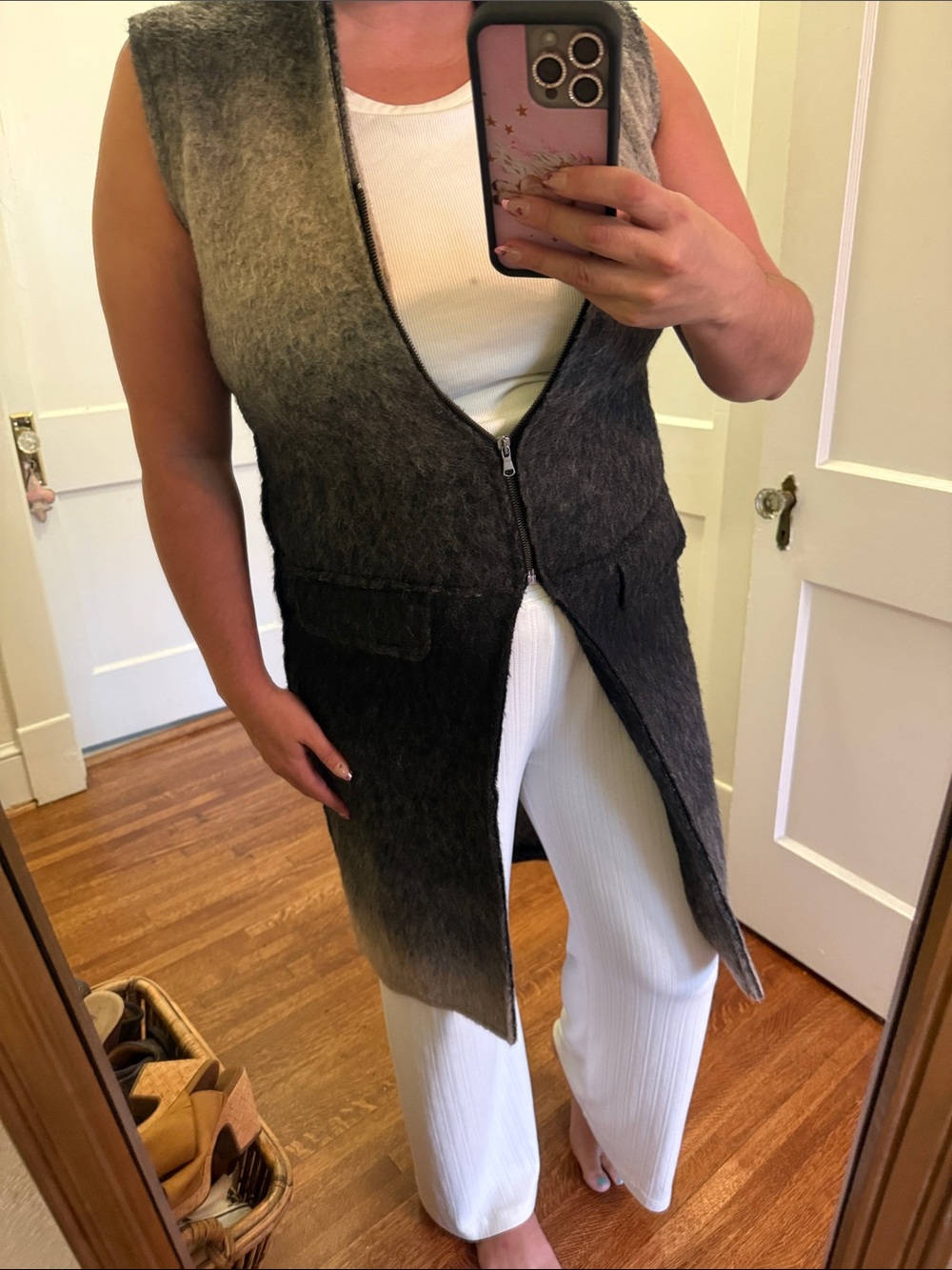 Tyli Ombre Wool Zip Vest